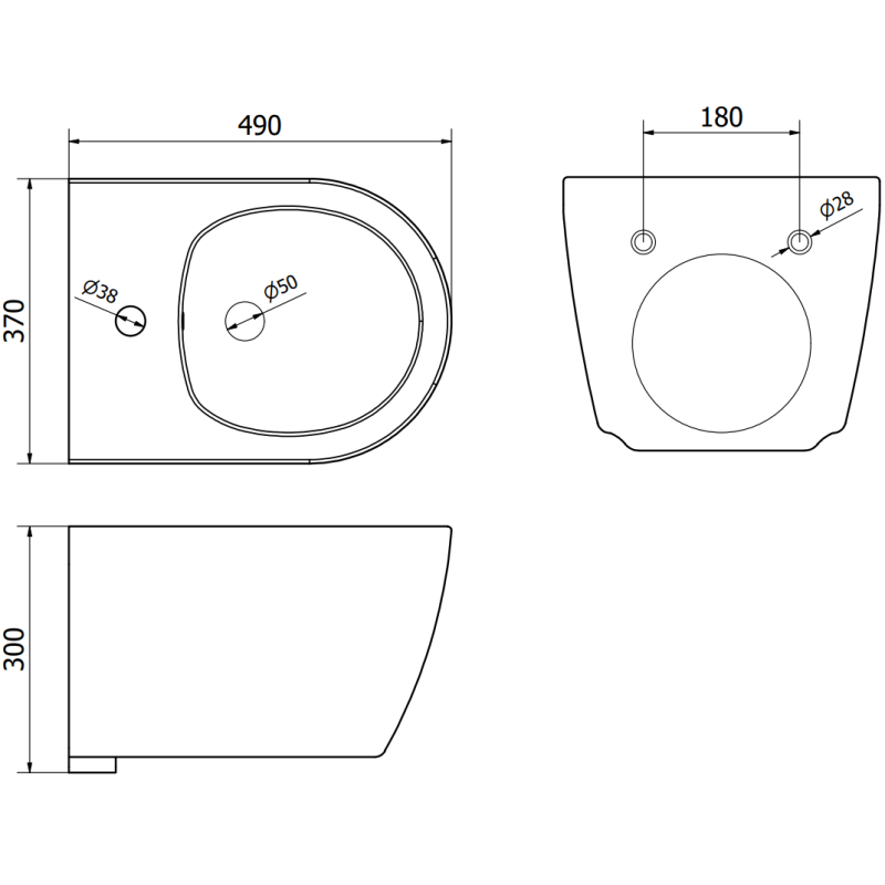 Mexen Carmen Unterputz-Bidet-Set Fenix B mit Bidet, weiß - 69935884900