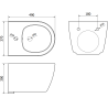 Mexen concealed bidet system Fenix B with Carmen bidet, black matte - 69935884985