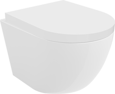 Mexen Lena WC-Mëtsch Rimless mat selbstofhaalendem harte Sëtzdeckel, Duroplast, wäiss Glanz - 30220200