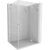 Mexen Lunar L Duo parema käega avatav dušikabiin 90 x 85 cm, läbipaistev, harjatud nikkel - 834L-090P-085L-97-00