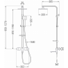 Mexen CQ45 bathtub-shower set with a rain shower and thermostatic battery, gold - 779104595-50