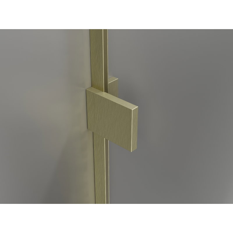 Mexen Lunar L Duo shower cabin right hinged 110 x 95 cm, transparent, brushed gold - 834L-110P-095L-55-00