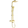 Mexen CQ45 Badewannen-Duschset mit Regendusche und Thermostatarmatur, Gold - 779104595-50