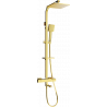 Mexen CQ45 conjunto banheira-duche com chuveiro de teto e misturadora termostática, dourado - 779104595-50