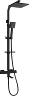 Mexen CQ45 Badewannen-Dusch-Set mit Regenbrause und Thermostatbatterie, schwarz - 779104595-70