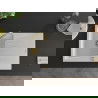 Mexen Cesar zlewozmywak granitowy 1-komorowy z ociekaczem 775 x 470 mm, biały, syfon złoty - 6514771010-20-G
