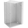 Mexen Lunar L Duo cabine de douche pivotante droite 110 x 105 cm, transparent, nickel brossé - 834L-110P-105L-97-00