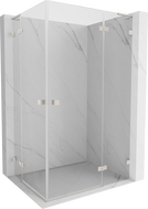Mexen Lunar L Duo desna pregrada za tuš kabinu 115 x 75 cm, prozirna, brušeni nikal - 834L-115P-075L-97-00
