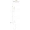 Mexen CQ49 bad- en douche set met regendouche en thermostatische kraan, wit/goud - 779104995-25
