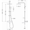 Mexen CQ49 bad- en douche set met regendouche en thermostatische kraan, wit/goud - 779104995-25