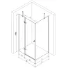 Mexen Roma cabine de douche pivotante 105 x 100 cm, transparent, chrome - 854-105-100-01-00