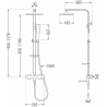 Mexen CQ49 ensemble bain-douche avec pommeau de douche et robinet thermostatique, noir/doré - 779104995-75