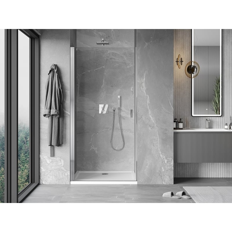 Mexen Mist-B 70 cm Pivot Shower Door, Transparent, Chrome - 8A2-070-000-01-00