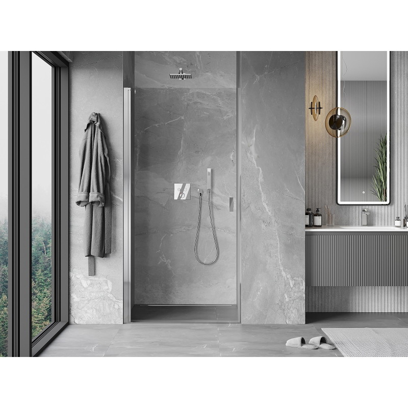 Mexen Mist-B hinged duššiuks 100 cm, läbipaistev, kroom - 8A2-100-000-01-00