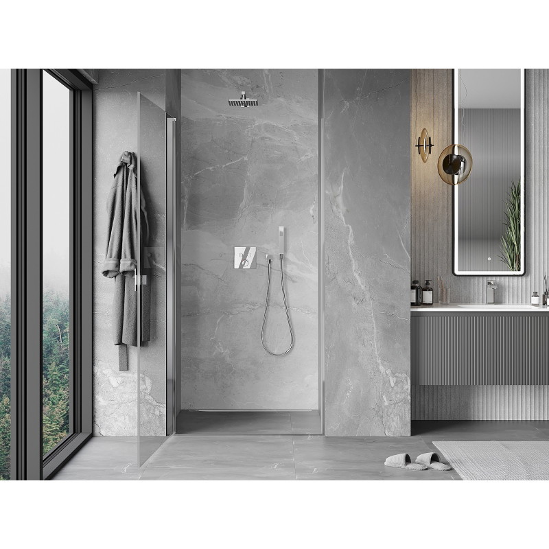 Mexen Mist-B hinged duššiuks 100 cm, läbipaistev, kroom - 8A2-100-000-01-00