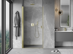 Mexen Mist-B zaokretna tuš vrata 60 cm, prozirna, zlatna - 8A2-060-000-50-00