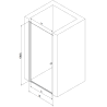 Mexen Pretoria drzwi prysznicowe uchylne 60 cm, transparent, chrom - 852-060-000-01-00
