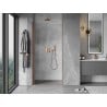 Mexen Mist-B porte de douche pivotante 50 cm, transparent, cuivre brossé - 8A2-050-000-65-00