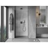 Mexen Mist-B drzwi prysznicowe uchylne 85 cm, transparent, czarne - 8A2-085-000-70-00