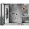 Mexen Mist-B porte de douche pivotante 90 cm, transparent, noir - 8A2-090-000-70-00