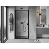 Mexen Mist-B porte de douche battante gauche 90 cm, cadre noir, noir - 8A2-090-000-70-70-L