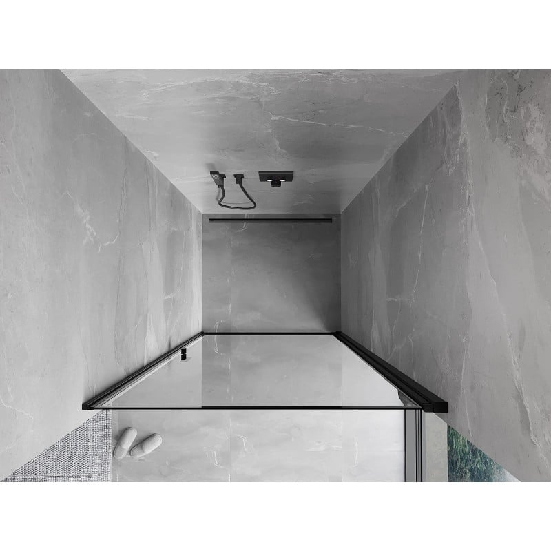 Mexen Mist-B drzwi prysznicowe uchylne prawe 70 cm, czarna ramka, czarne - 8A2-070-000-70-70-P