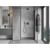 Mexen Mist-B porte de douche pivotante droite 90 cm, cadre noir, noir - 8A2-090-000-70-70-P