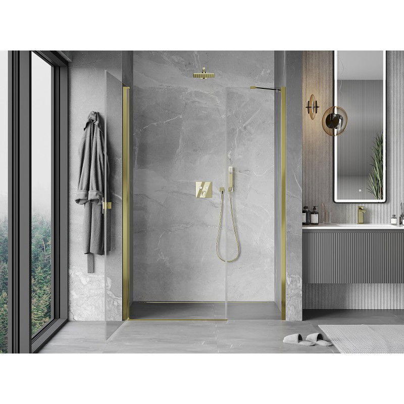 Mexen Mist-B porte doccia a battente 105 cm, trasparente, oro - 8A2-105-001-50-00