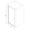Mexen Pretoria drzwi prysznicowe uchylne 85 cm, transparent, chrom - 852-085-000-01-00