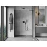 Mexen Mist-B 120 cm Hinged Shower Doors, Transparent, Black - 8A2-120-001-70-00