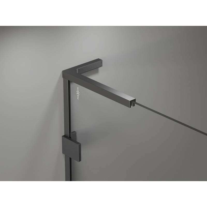 Mexen Lunar L Duo kabina prysznicowa uchylna prawa 80 x 70 cm, transparent, gun metal - 834L-080P-070L-95-00