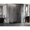 Mexen Lunar L Duo kabina prysznicowa uchylna prawa 80 x 75 cm, transparent, gun metal - 834L-080P-075L-95-00