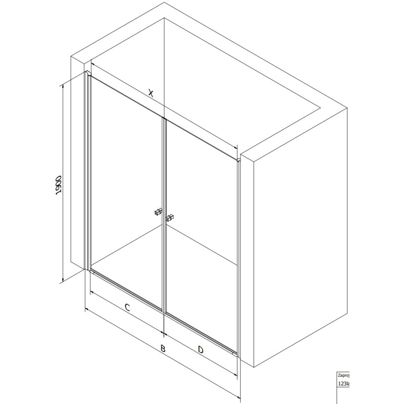 Mexen Pretoria Duo hinged duššiuksed 150 cm, läbipaistev, kroom - 852-150-000-02-00