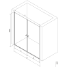 Mexen Pretoria Duo drzwi prysznicowe uchylne 150 cm, transparent, chrom - 852-150-000-02-00