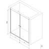 Mexen Pretoria Duo hinged duššiuksed 150 cm, läbipaistev, kroom - 852-150-000-02-00