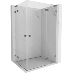 Mexen Lunar L Duo Duschkabine, rechts öffnend, 100 x 85 cm, transparent, Gun Metal - 834L-100P-085L-95-00