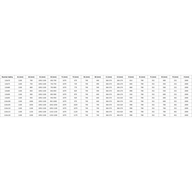 Mexen Lunar L Duo kabina prysznicowa uchylna prawa 110 x 90 cm, transparent, gun metal - 834L-110P-090L-95-00