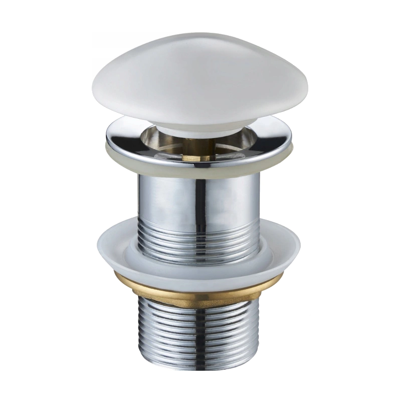 Mexen klik-klak rond stop, wit keramisch - 79910-25