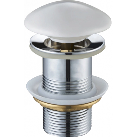 Mexen klik-klak rond stop, wit keramisch - 79910-25