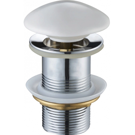 Mexen klik-klik ronde plug, witte keramiek - 79910-25