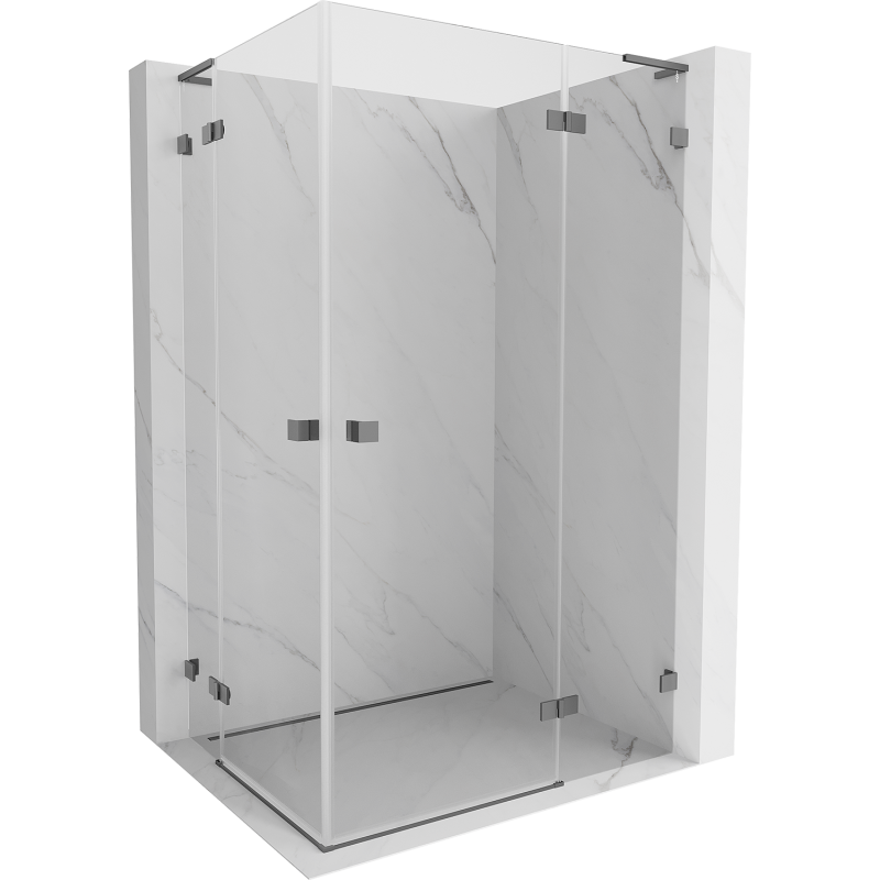 Mexen Lunar L Duo kabina prysznicowa uchylna prawa 115 x 70 cm, transparent, gun metal - 834L-115P-070L-95-00