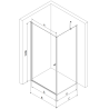 Mexen Pretoria cabina doccia a battente 90 x 80 cm, trasparente, cromo - 852-090-080-01-00
