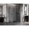 Mexen Lunar L Duo Right-Swing Shower Enclosure 115 x 85 cm, Transparent, Gun Metal - 834L-115P-085L-95-00