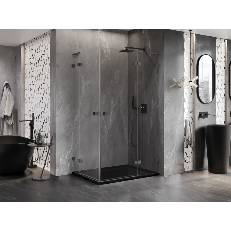 Mexen Lunar L Duo parema hingega dušikabiin 115 x 95 cm, läbipaistev, püssmetall - 834L-115P-095L-95-00