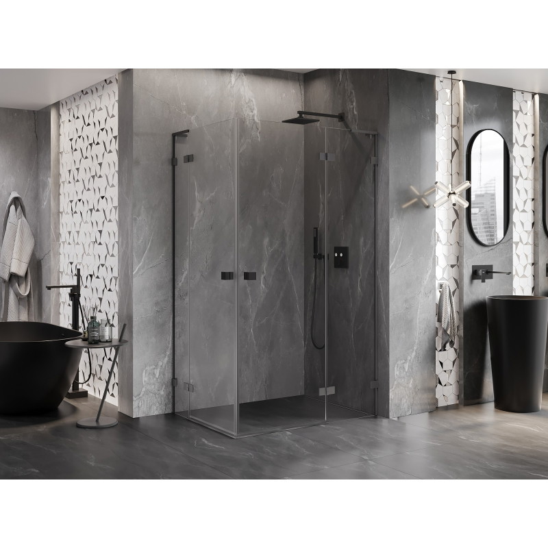 Mexen Lunar L Duo parema hingega dušikabiin 115 x 95 cm, läbipaistev, püssmetall - 834L-115P-095L-95-00