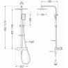 Mexen CQ54 bad-douche set met regendouche en thermostatische kraan, zwart/chroom - 779105495-71