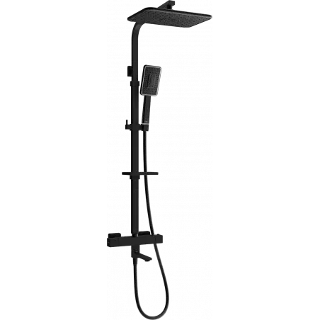 Mexen CQ54 ensemble bain-douche avec pomme de douche et mitigeur thermostatique, noir/chrome - 779105495-71