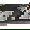 Mexen Mario Granitspüle 2-Kammer 820 x 436 mm, weiß, Siphon schwarz - 6504822000-20-B