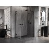 Mexen Lunar L Duo pööratav dušinurk, parem, 85 x 80 cm, läbipaistev, must - 834L-085P-080L-70-00