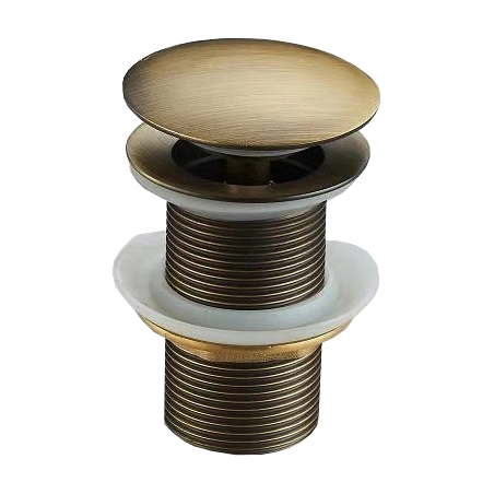 Mexen round click-clack plug, antique bronze - 79910-30